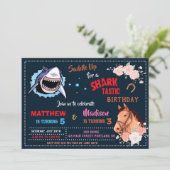 Gemeinsames Party zur Einladung von Haien und Pfer (Stehend Vorderseite)