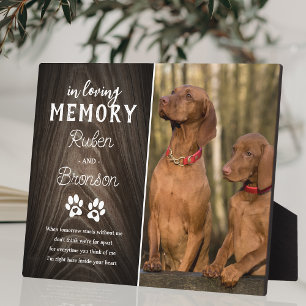Gemeinsames Pet-Memorial 2-Foto Fotoplatte