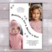 Gemeinsames Sibling Portrait Foto Minimaler Arch G Einladung