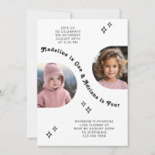 Gemeinsames Sibling Portrait Foto Minimaler Arch G Einladung (Vorderseite)