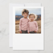 Gemeinsames Sickerportrait Foto Minimal Boho Gebur Einladung (Rückseite)