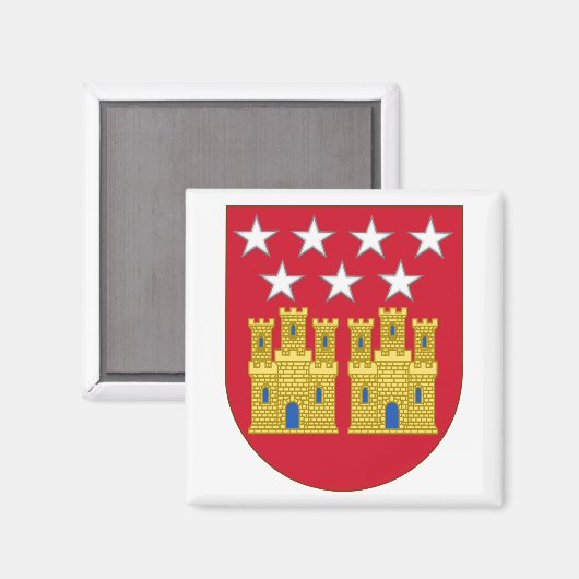Gemeinschaft Madrid-Wappen Magnet (Vorderseite/Rückseite)