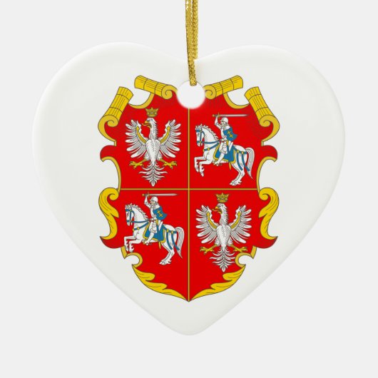 Gemeinschaft Polen-Litauen (Anstieg der Rose) Keramik Ornament (Vorne)