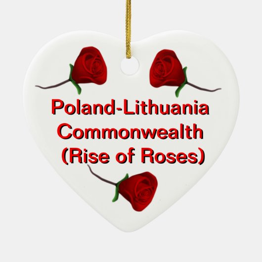 Gemeinschaft Polen-Litauen (Anstieg der Rose) Keramik Ornament (Hinten)