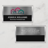 Gemeinschaft | ZUHAUSE | Silber Border Business Ca Visitenkarte (Vorne/Hinten)