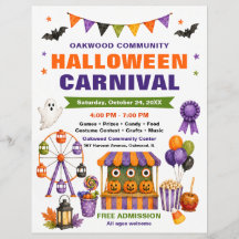 Gemeinschafts-Halloween-Karneval-Flyer
