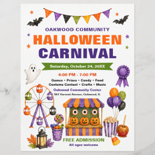 Gemeinschafts-Halloween-Karneval-Flyer Flyer