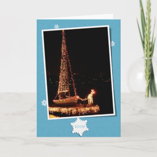 Gemeinschaftsbootfahrt Rudolph-2009 Feiertagskarte (Vorderseite)