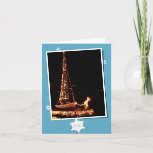 Gemeinschaftsbootfahrt Rudolph-2010 Feiertagskarte (Vorderseite)