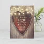 gemeißelte Herzklingellichter Probe Einladung (Stehend Vorderseite)