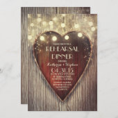 gemeißelte Herzklingellichter Probe Einladung (Vorne/Hinten)