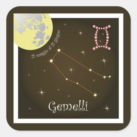 Gemelli 21 maggio al 21 giugno Aufkleber (Vorderseite)