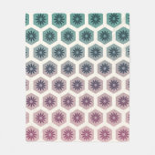 Gemetrisches Blumenmuster - Design - Pop Pastell Fleecedecke (Vorderseite)