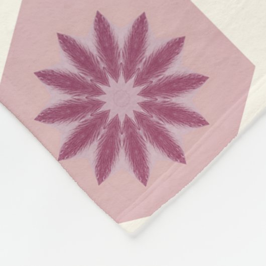 Gemetrisches Blumenmuster - Design - Pop Pastell Fleecedecke (Ecke)