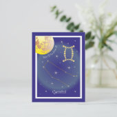 Gemini 21. Mai bis 21. Juni Postkarte (Stehend Vorderseite)