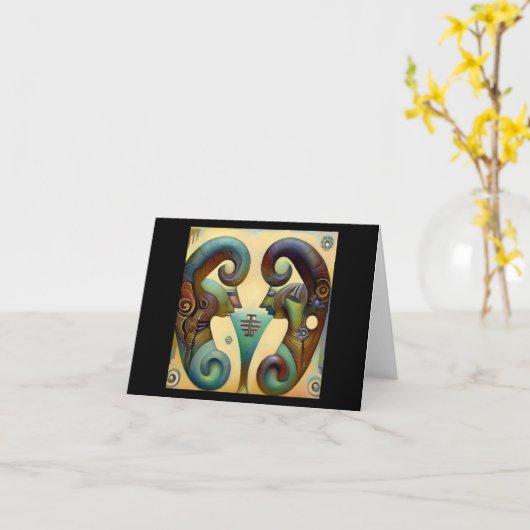 Gemini 6 karte (Gelbe Blume)