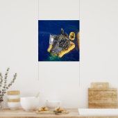 Gemini 8 Kapsel Armstrong Scott Erholung C 1966 Poster (Küche)