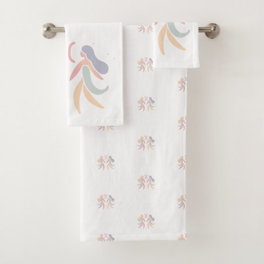 GEMINI, Abstract Design of the Zodiac Sign, Badhandtuch Set (Insitu)