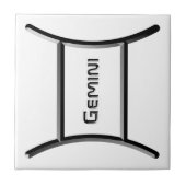 GEMINI, Abstract Design of the Zodiac Sign, Fliese (Vorderseite)