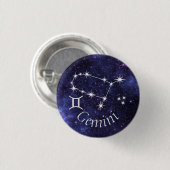 Gemini-Abzeichen, Zodiac-Horoskop-Abzeichen Button (Vorne & Hinten)