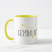 GEMINI AF-Konstellation, w Merkur & Twins-Symbole Tasse (Links)