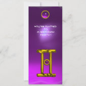 GEMINI ALEXANDRITE, Amethyst, hellgelb Einladung (Vorderseite)