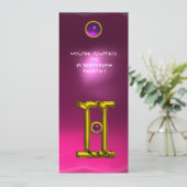 GEMINI ALEXANDRITE, Amethyst, hellgelb, rosa Einladung (Stehend Vorderseite)