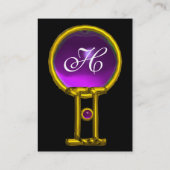 GEMINI, ALEXANDRITE MONOGRAM, hell schwarz lila Visitenkarte (Rückseite)