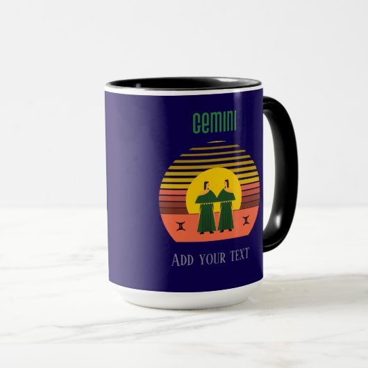 Gemini Anpassbare Tasse (VorderseiteRechts)