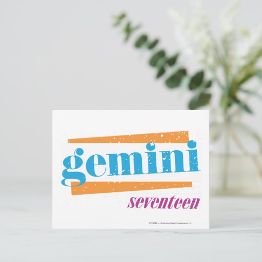 Gemini Aqua Postkarte (Stehend Vorderseite)