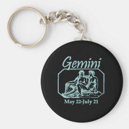 Gemini Aquamarin Schlüsselanhänger