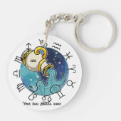 Gemini & Aquarius BFF Keychain Gift Schlüsselanhänger (Rückseite)