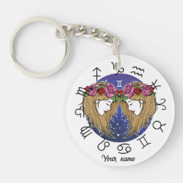 Gemini & Aquarius BFF Keychain Gift Schlüsselanhänger