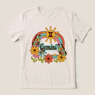 Gemini Astrologie Geburtszeichen Zodiac Schmetterl Tri-Blend Shirt