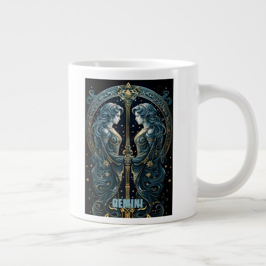 Gemini-Astrologie Jumbo-Tasse (Rechts)