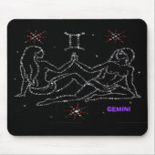 Gemini Astrologie Mousepad (Vorne)