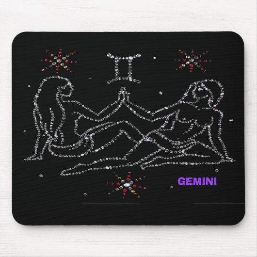 Gemini Astrologie Mousepad (Vorne)