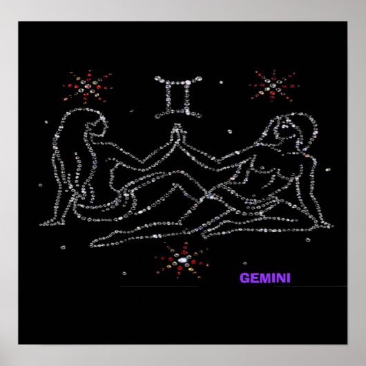 Gemini Astrologie Poster (Vorne)