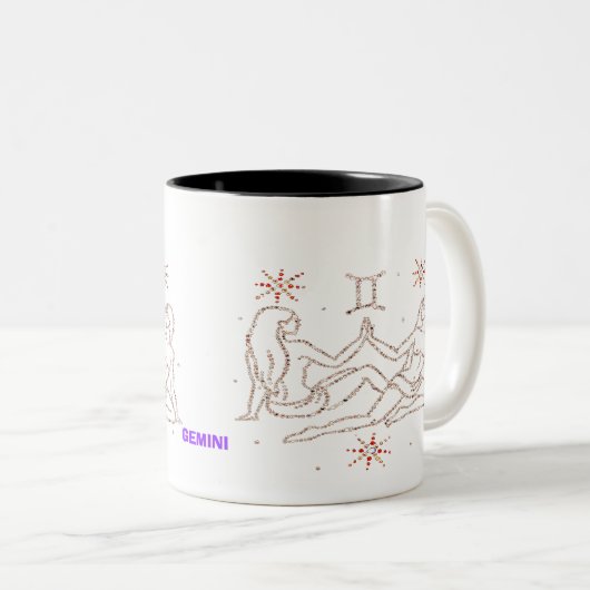 Gemini Astrologie-Tasse Zweifarbige Tasse (VorderseiteRechts)