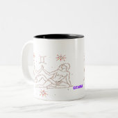 Gemini Astrologie-Tasse Zweifarbige Tasse (Vorderseite Links)