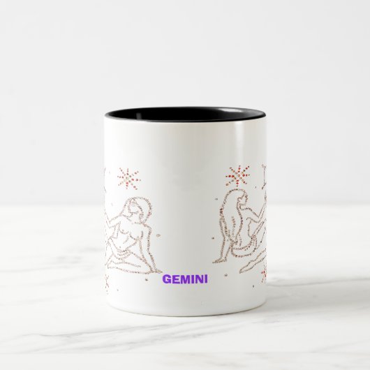 Gemini Astrologie-Tasse Zweifarbige Tasse (Mittel)