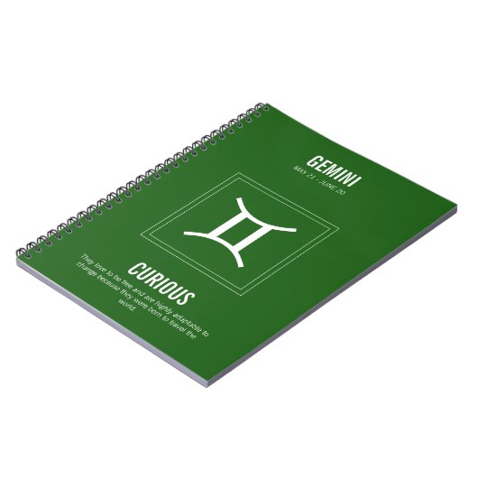 Gemini Astrologie-Zeichen Notizblock (Linke Seite)