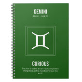 Gemini Astrologie-Zeichen Notizblock (Vorderseite)