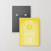 Gemini Astrologie Zodiac Sign Foto Custom Geburtst Button (Vorderseite/Rückseite)