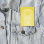 Gemini Astrologie Zodiac Sign Foto Custom Geburtst Button (Insitu)