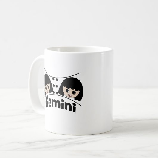 Gemini Astrologie Zodiac Sign Kids Kaffeetasse (Vorderseite Links)