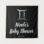 Gemini Astrologie Zodiac Signature Party Hintergru Wandteppich (Vorderseite)