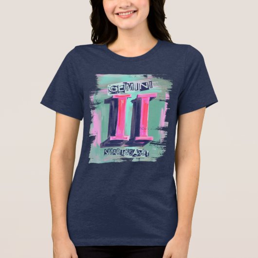 Gemini Astrologie Zwillinge Geburtszeichen zodiaki Tri-Blend Shirt (Vorderseite)