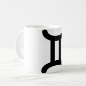 Gemini Astrologisches Symbol Zeichen 6 Kaffeetasse (Vorderseite Links)
