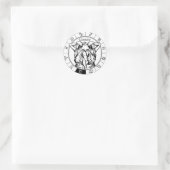 Gemini Astrologisches Tierzeichen Runder Aufkleber (Tasche)